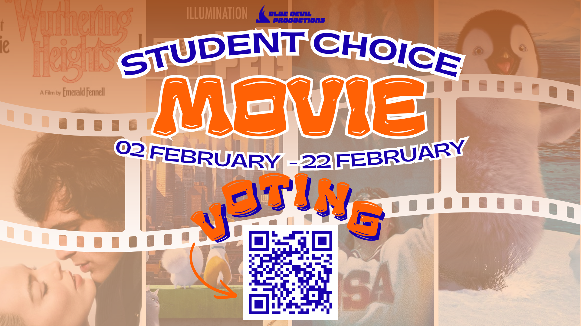 Digital Signage Poster for Student choice film.
